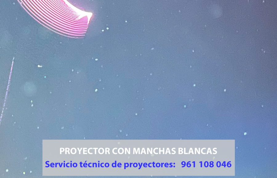 puntos blancos y manchas proyectores